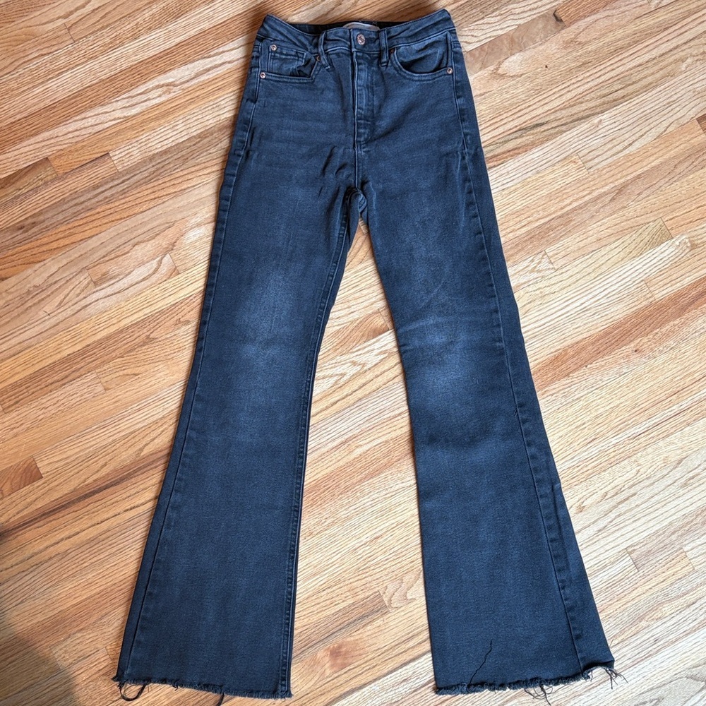 Garage Denim size 25 high rise Women's Flared Black Jeans